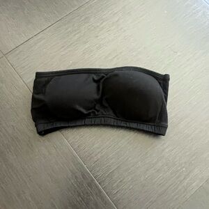 Black padded strapless bra top